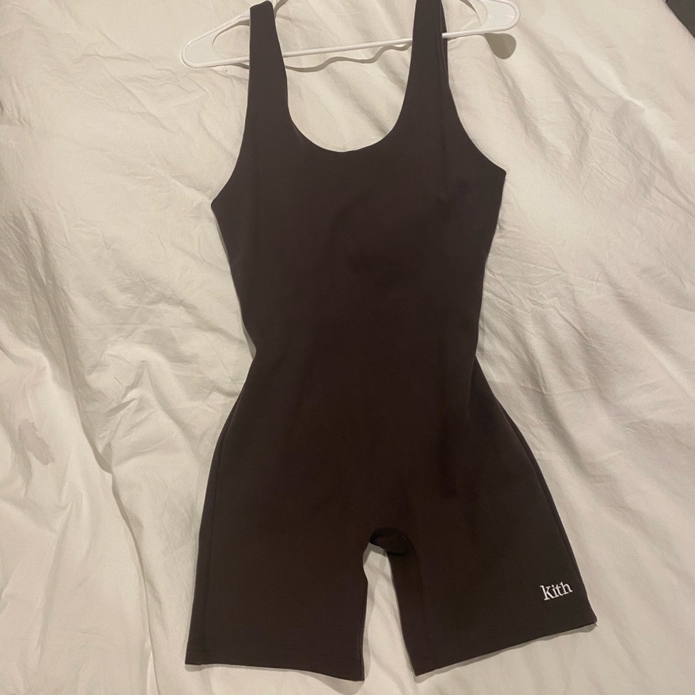Kith interlock Harlow jumpsuit romper low back cacao size small brand new tags